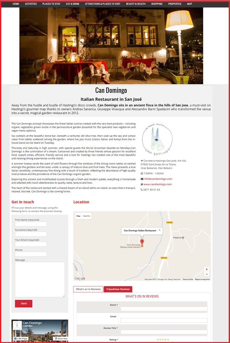 Sales Page Example when Advertise with us What's on in Manila.com